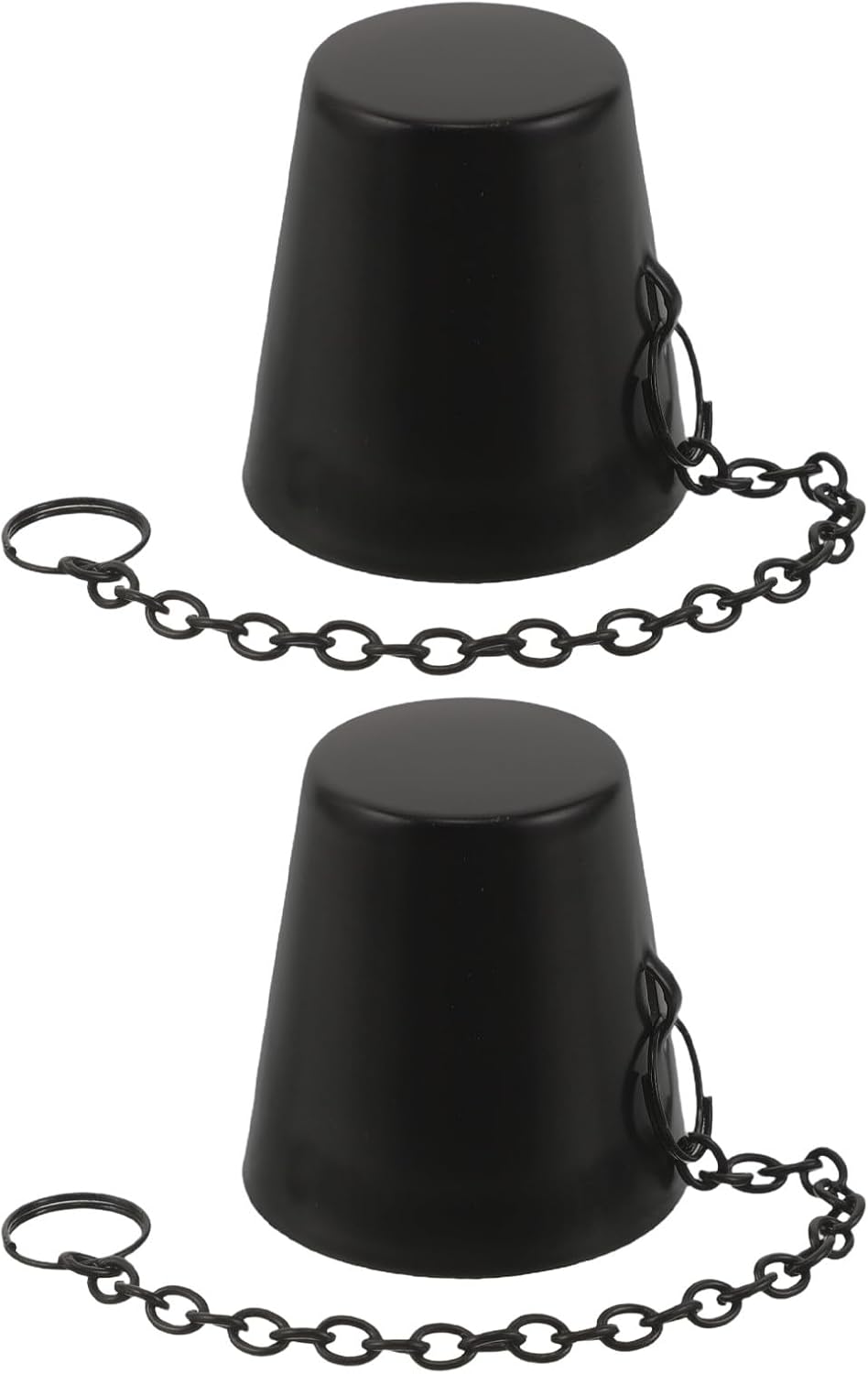 2 Pack Tiki Torch Snuffer Caps with Chain, Metal Flame Extinguisher Cover