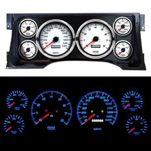 New Vintage 95102-03 Performance II Gauges 95-98 GM Truck, White