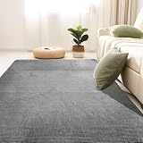 Healife カーペット ラグ ラグマット 洗える 1.5畳 130x185 cm フランネル ホットカーペットカバー グレー 絨毯 滑り止め付きる オールシーズン じゅうたん リビングマット 抗菌防臭 床暖房 防ダニ おしゃれ 無地