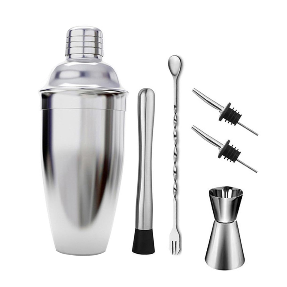 Shaker à cocktails VALICLUD en acier inoxydable durable pour mélanges parfaits
