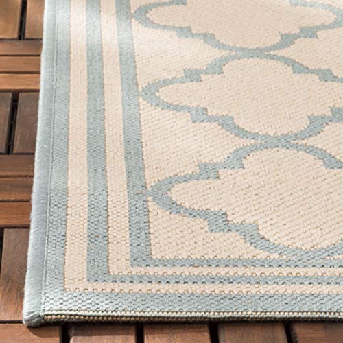 Tapete rectangular SAFAVIEH 5'3" x 7'6" en Cream y Aqua miniatura 4
