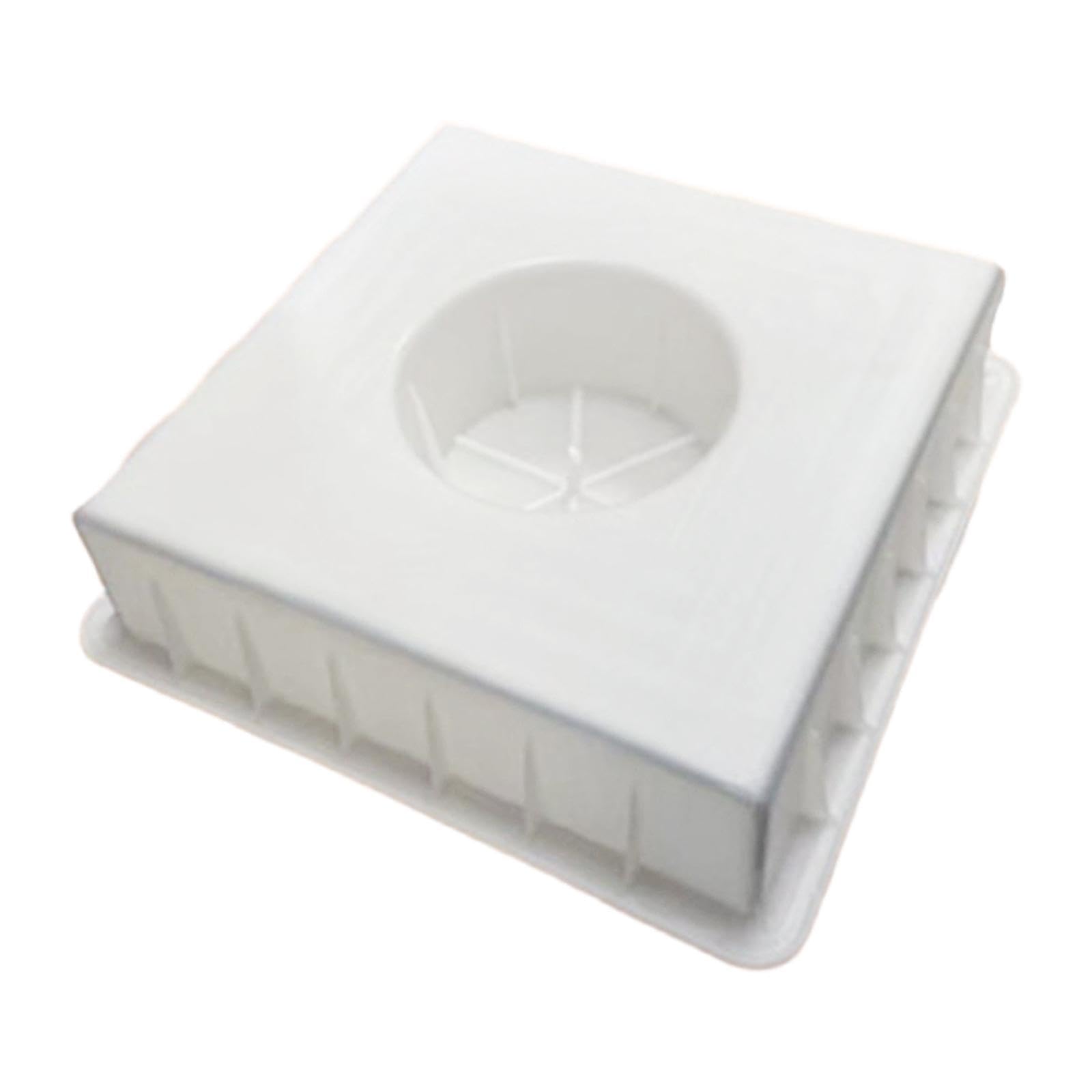Cassaforma in Cemento, Blocco di Cemento Bianco, mattonella, Accessorio per l'arredo di Giardino e Cortile, 40x40x10.5 Cm