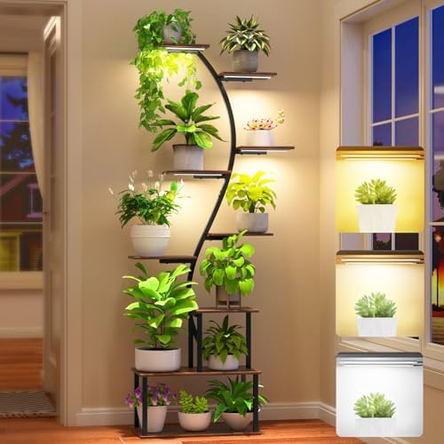 Grow Light Frame Shelf - 5 Surprising Picks You Didn't Expect 6 Plant Stand Indoor with Grow Light, 9 Tiered 62" Tall Metal Indoor Plant Shelf Multiple, Large Plant Shelf with Grow Light, Lighted Plant Stand for Indoor Plants for Living Room, Bedroom,Dining Room
