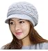 Loritta Womens Winter Warm Knitted Hats Slouchy Wool Beanie Hat Cap With Visor