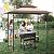 FANCUF Outdoor Grill Gazebo 8 X 5 Ft Shelter Tent Double Tier Soft Top Canopy and Steel Frame with Hook and Bar Counters