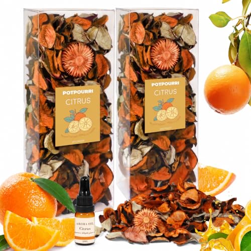 Scent-Hi Natural Citrus Scented Pot Pourri with 10ml Essential Oil