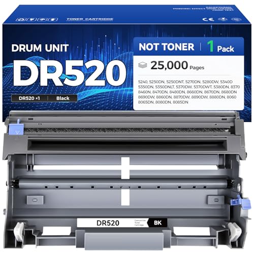 Image of DR520 Drum Unit (Not Toner) 1-Pack Replacement for Brother DR-520 DR-620 Imaging Drum Compatible with DCP-8060 8065DN HL-5240 5250DN 5250DNT 5280DW MFC-8460N 8660DN 8670DN 8860DN 8870DW Printer Ink