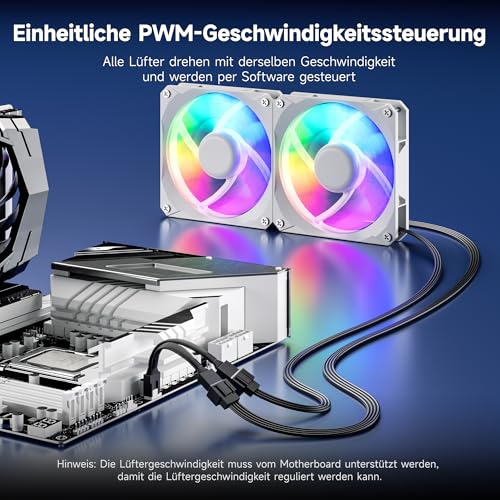Cable Matters 2er-Pack 2-Wege 4-Pin PWM Kabel des Lüfterverteilers, 10 cm – Ansicht 4