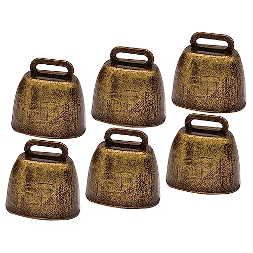 FONDOTIN Livestock Bells 6pcs Anti-Lost Bells for Cattle Horse Sheep Pet Supplies Farming Decorations