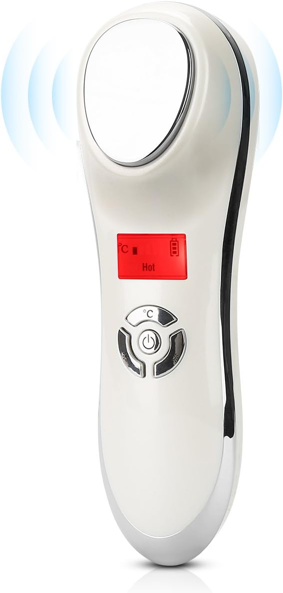 Hot and Cold Face Massager, YUSONG Sonic Cordless Handheld Facial Massager Electric Face Product Exfoliator Deep Cleansing Device , Vibration Heated and Cool Dual Modes Self Skin Care Kit Tool