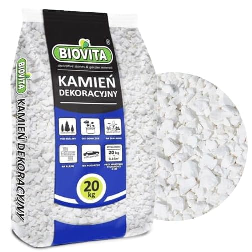 BIOVITA Arenisca decorativa blanca para jardinería blanca (20 kg)