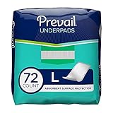 Prevail Fluff Incontinence Underpads, 18 Count, (Pack of 4)