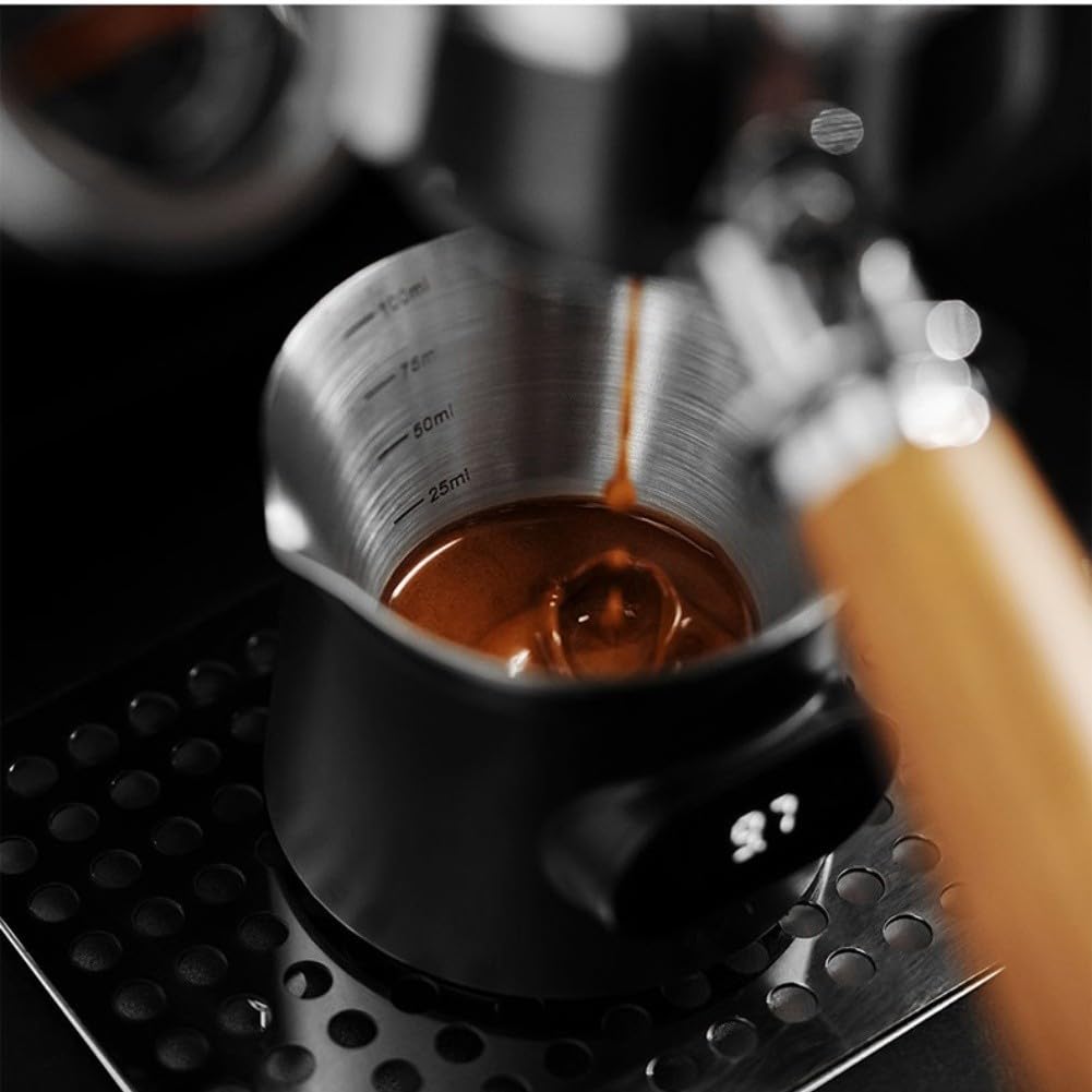 Digitaler Espresso Dosierbecher Mit Waage 0,1G Genauigkeit, Elektrische Kaffeewaage Aus Für Präzises Wiegen Und Abfüllen Von Kaffeepulver, Messbecher 100Ml Für Siebträger Und Espressomaschine