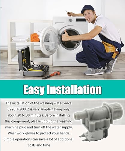 Image of 5220FR2006Z Water Inlet Valve Compatible With Some LG Washer and Washer /Dryer Replace 4869491 AP6798392 PS12587933 EAP12587933 Etc