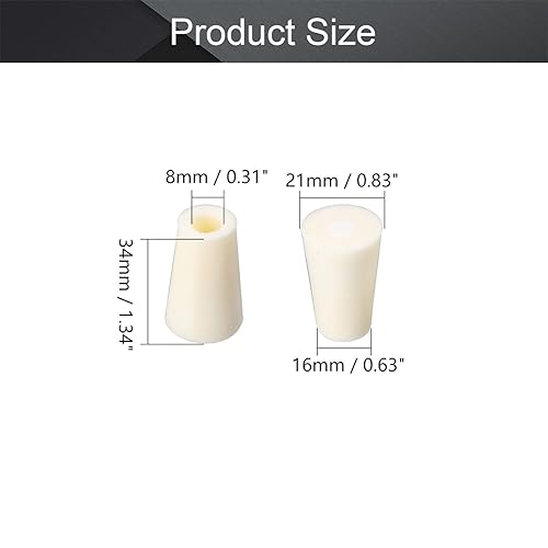 Miniatura 2 de Othmro Tapón de silicona con tapón de bloqueo de aire para caravana con agujero de 0.787in, tapones de silicona color blanco para cerveza casera,