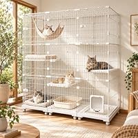 Amazon.co.jp: 猫 ケージ キャットケージ 2段 スリム 幅76*奥行50.5*高