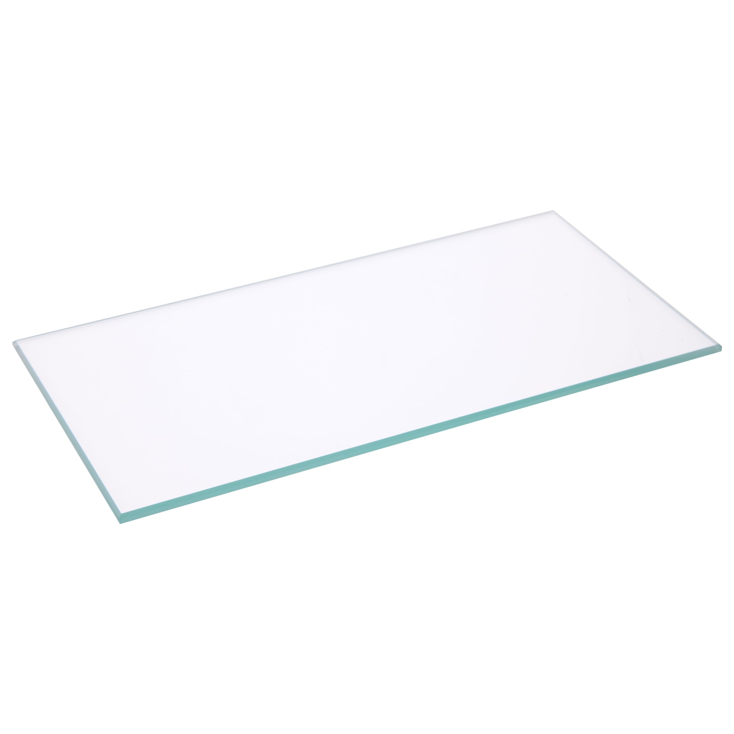 PlymorRectangle 3mm Non-Beveled Clear Glass, 3 inch x 6 inch