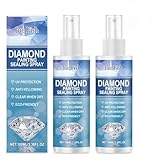 Crunier 2 Stück Diamond Painting Versiegelung Spray 100ml,Diamond Painting Kleber,Diamantmalerei Sprühversiegelung,für Glitzernde Bilder Anti-Shedding Versiegelung von Diamanten, Durchsichtig