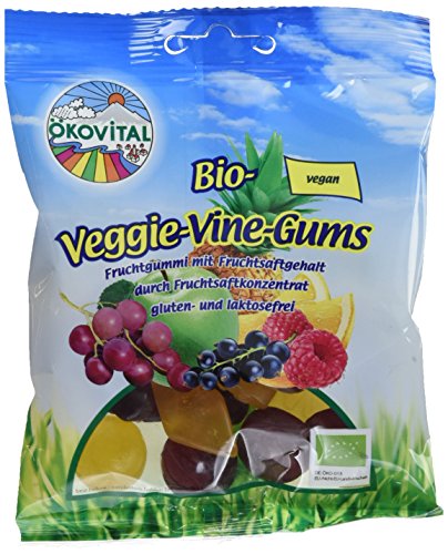 Ökovital Bio-Fruchtgummi Veggie-Vine-Gums, vegan, glutenfrei, laktosefrei, 12er Pack (12 x 100 g) Cover