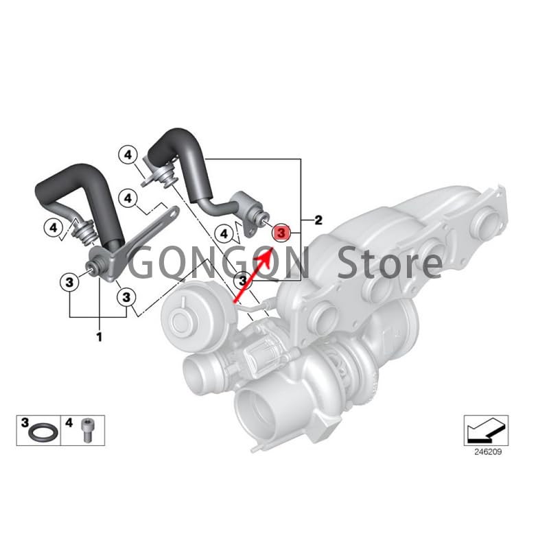 CAR O-Ring bm wE84 X1 28iX N20 X1 28iX X1 20i X1 20iX X1 28i E89 Z4 20i Z4 28i Seal Ring Turbocharged tubing Rubber Ring