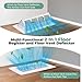 MMFSF Floor Vent Covers, 4x10 Adjustable Heat Air Vent Deflectors, 2-in-1 Floor Register, Vent Covers for Home Floor, Office, Ceiling, 2 Pack, Tool-Free Installation (White)