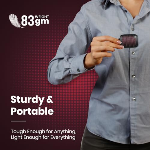 Portronics Talk Five 3W Wearable Bluetooth Speaker with Mic, Spring Clip-On, Upto 10Hours Playtime, IPX5 Water/Dust Resistant, Bluetooth 5.3v, Big Buttons, Portable Speaker with Microphone (Black) 3 51bGhut9dbL