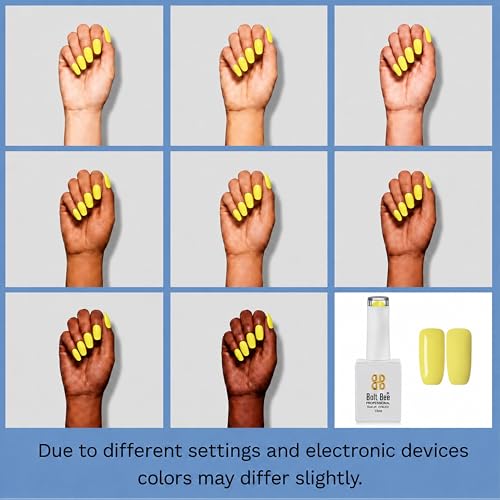 Image of Bolt Bee yellow Color Gel Nail Polish Soak Off UV Gel 15ML DIY at Home Manicure Salon Nail Art