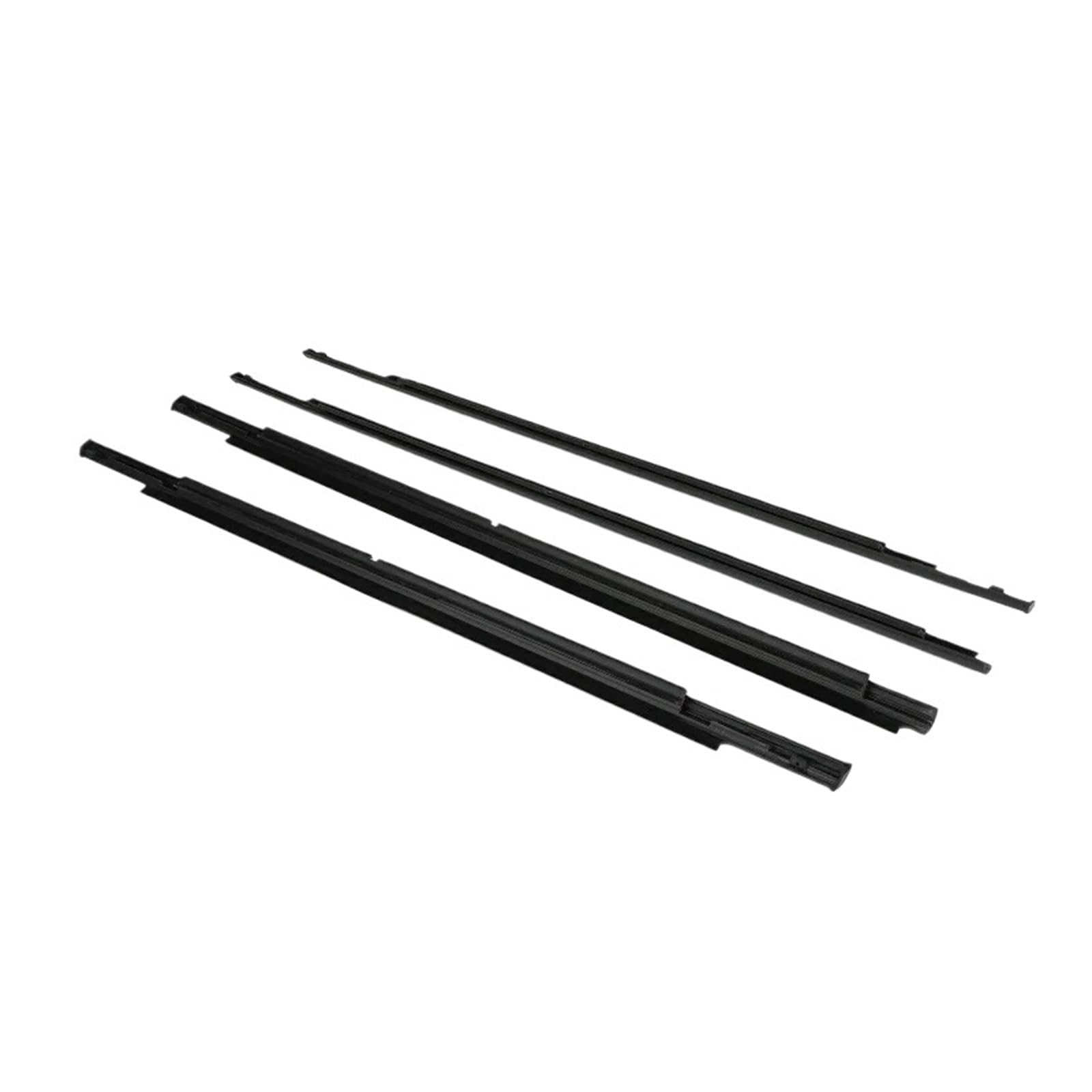 Watjcse Black 4Pcs/Set Car Window Weather Strip Weatherstrip Side Door Moulding Trim Seal Compatible With Mitsubishi Outlander 2013-2018(Black)