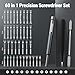 WORKPRO 60 in 1 Precision Screwdriver Set, Magnetic Small Screwdriver Set with Case, Pocket Mini Screwdriver Sets with Extension Bar for Electronics, Glasses, Watch, Phone, Model, Laptop, PC, Camera