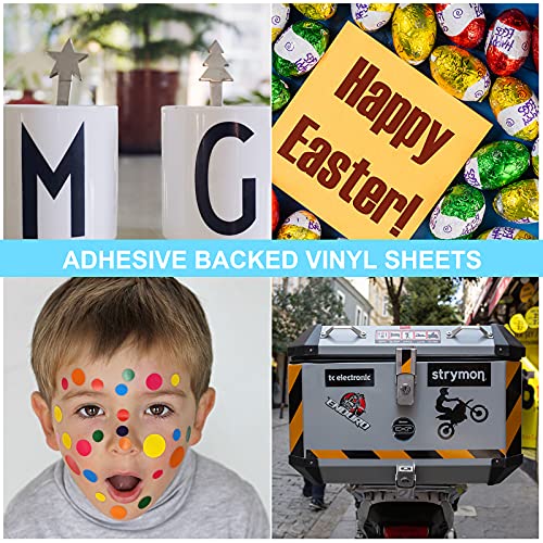 40 Packs Permanent Vinyl Sheets (12" X 12"), Permanent Adhesive Backed Vinyl For Cricut, Betybedy Assorted Colors Vinyl Sheets, Permanent Vinyl For Cricut Machine, Craft Cutter, Diy #TOP5