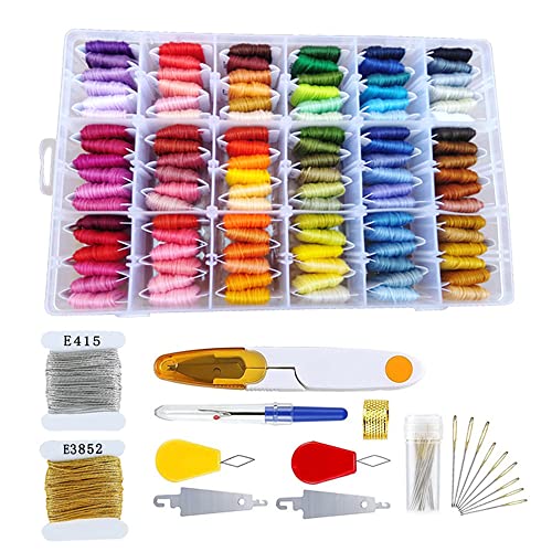 Reviews de Hilos de pespuntar los más recomendados. 42 PUBAMALL Bordado de hilo, Juego de 108 Color hilos para bordar, con Organizador de Costura y Bordado