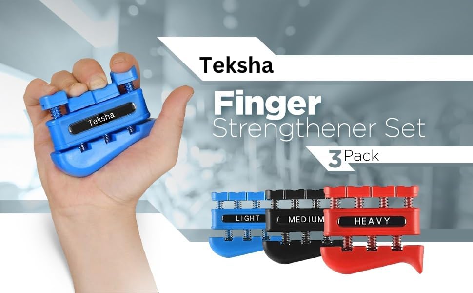Finger Strengthener - Finger Exerciser for Forearm and Hand Strengthener - Hand Grip Workout Equipment for Musician, Rock Climbing and Therapy