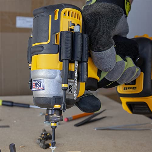 Spider Tool Holster - Bitgripper V2 - Pack Of Four - High Strength 3M Adhesive Drill Add-On For Easy Access To Six Driver Bits On The Side Of Your Power Drill Or Driver! - Includes Two Alcohol Swabs #TOP7