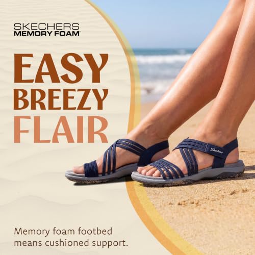 Image of Skechers Women's Reggae Slim - Sunnyside 2.0 | Skechers Memory Foam, Machine Washable, Stretch Fit, Vegan, Adjustable Strap