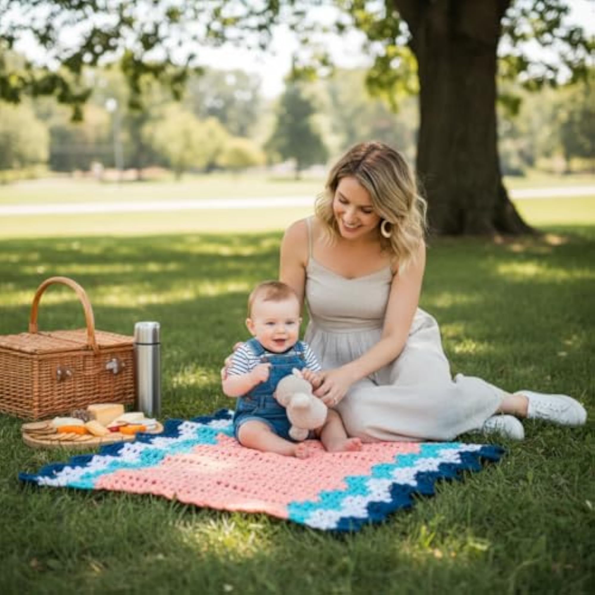 Premium Soft Knitted Baby Blanket for Newborns, Handmade