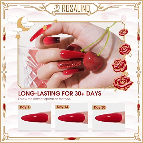ROSALIND UV Nagellack Schwarz Rot Gel Nagellack 15ml UV LED Soak Off Nail Gel Polish Shellac Nagellack Starterset Gel… – Bild 4