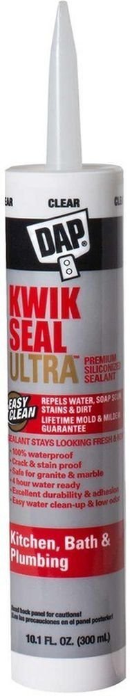 Dap Inc 18898 18 Pack 10.1 oz. Kwik Seal Ultra Premium Siliconized Sealant, Clear