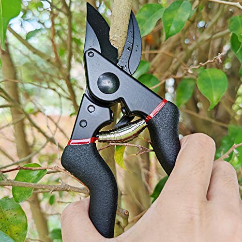 Gonicc 8" Professional SK-5 Steel Blade Bypass Pruning Shears(GPPS-1004), Cushion and Shock Absorber Design, Sap Groove Design, SK-5 Steel Blade with PTFE Coating. - Thumbnail 6