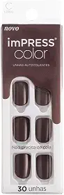 Kiss - Unhas Autoc Impress Color Pq Kimc017B Try Gray