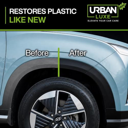 Image of Herbal Plastic & Rubber Restorer Spray with Neem Extract | Antibacterial Formula | Restores Faded Plastic, Vinyl & Rubber | Dashboard Door Trim, Bumper,Exterior Shine | UV Protection