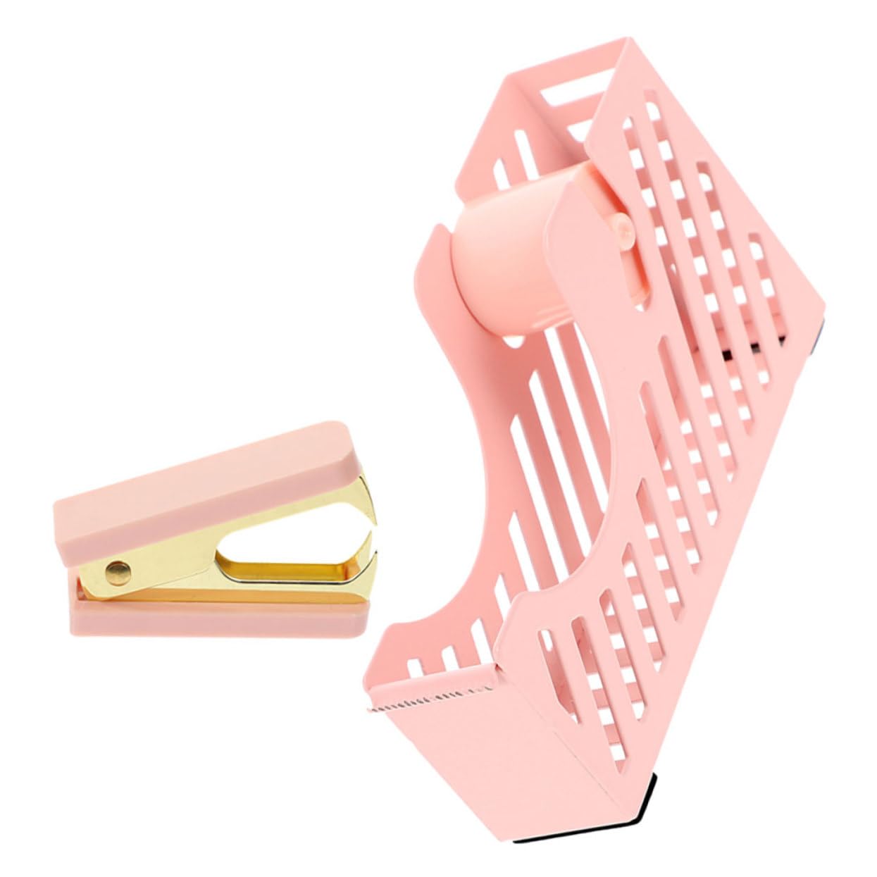 5 Set Dispenser per Nastro e Pinzatrice Scrivania Kit Completo con Rimuovi Punti Metallici per Ufficio e Casa Facile Usare e Trasportare