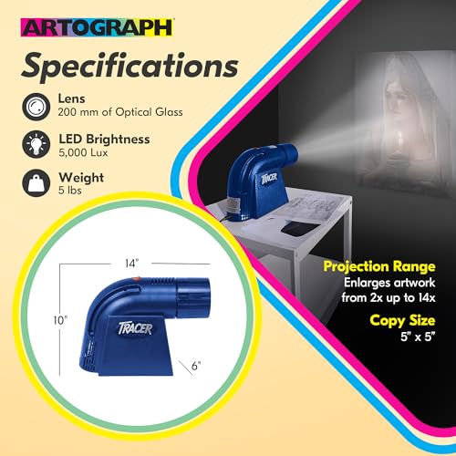 image for Artograph LED Tracer Opaque Art Projector, 2X to 14X Image & Artwork E