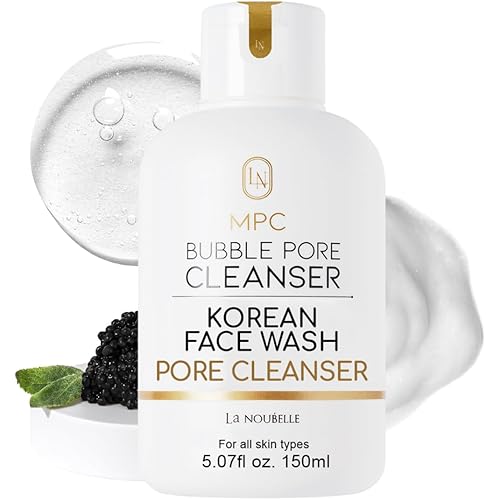 MPC Bubble Pore Cleanser, Korean Face Wash, Gentle Deep Pore Facial Cleanser with Caviar, Blackhead Makeup Remover, Pore Minimizer, Hydrating, Exfoliator, Oily, Dry Skin 5.07 fl oz