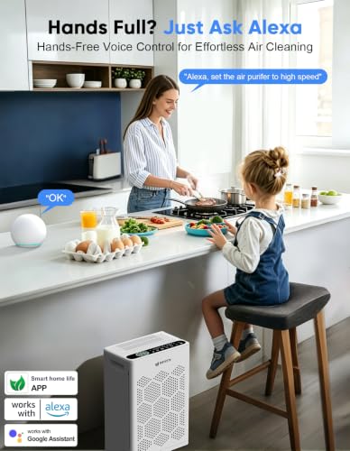 DAYETTE Air Purifiers for Home Large Room Up to 2400 Ft² with Fragrance, Smart WiFi Alexa Control,Auto Mode, HEPA 14 Air Purifier with Washable Prefilter for Bedroom, Dorm Room, Pets, Office - image 2