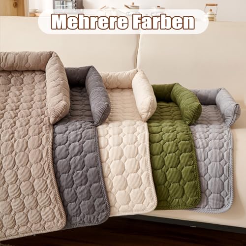 ZF YLYH Sofa Hundebetten Hund Matte Sofaschutz: Comfort Hundematten 75cm Universelles Haustierbett mit Nackenrolle Antirutsch Hundebett Sofa-Auflage Möbelschutz (Hellgrau)