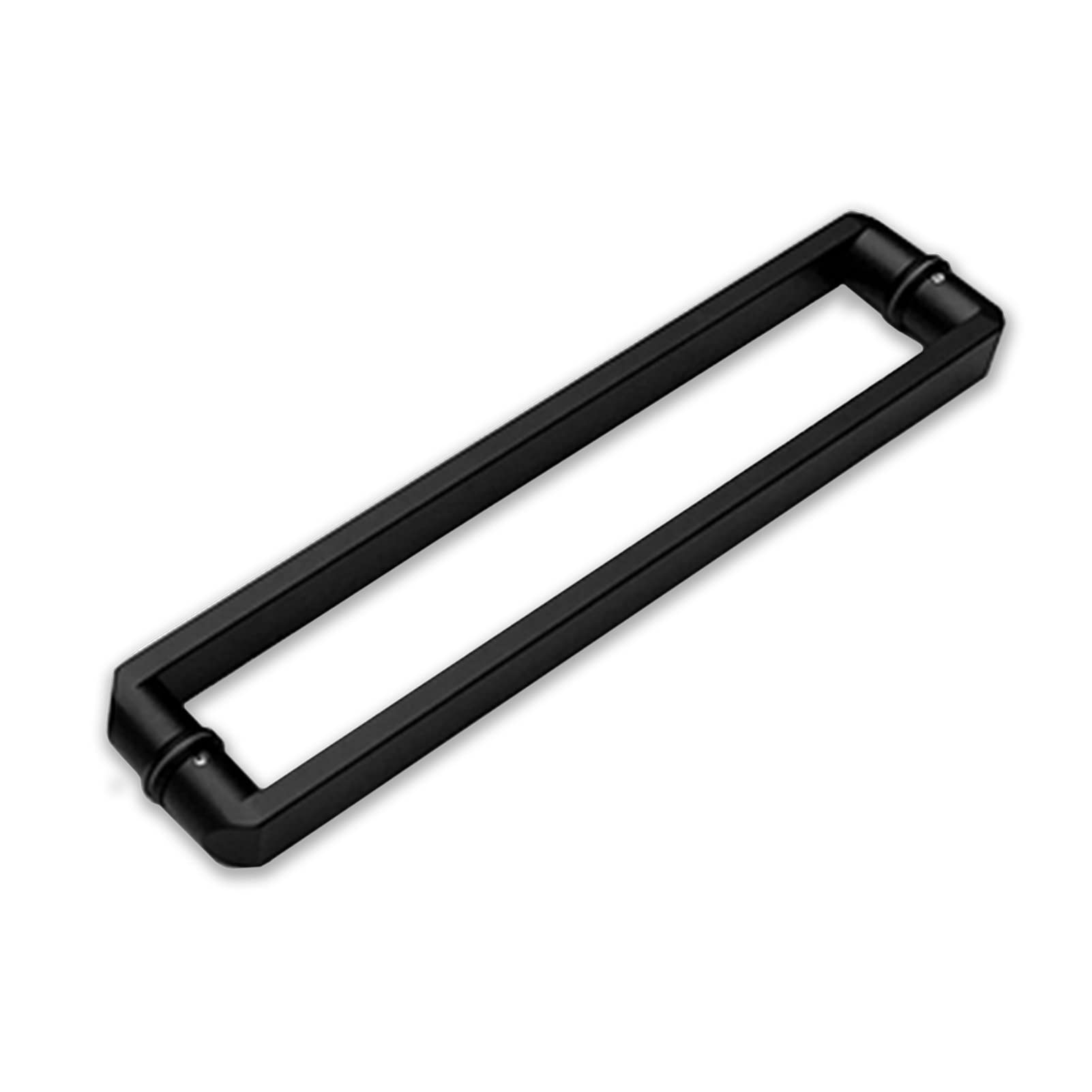 Gthtuhfd Black Sliding Barn Door Handles Stainless Steel, Square Double Sided Shower Glass Door, Interior Exterior Door Grab Pull Push, Matte Finish *80Cm,104Cm*100Cm