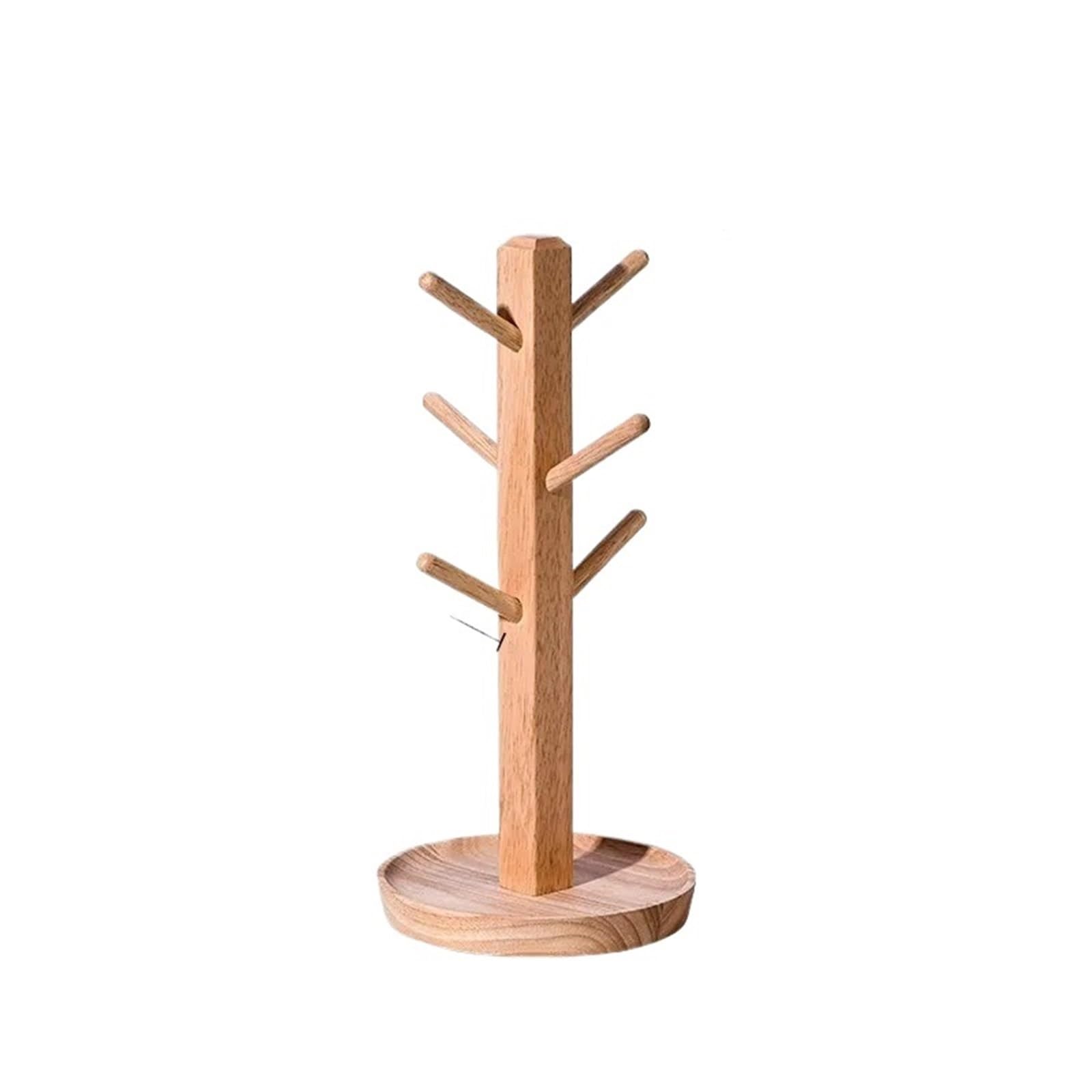 MFWHEFJ Mug Tree Cup Holder Household Drain Solid Wood Water Rack Desktop Finishing Key Storage Hanger Coffee Gifts(Cup Holder 3)