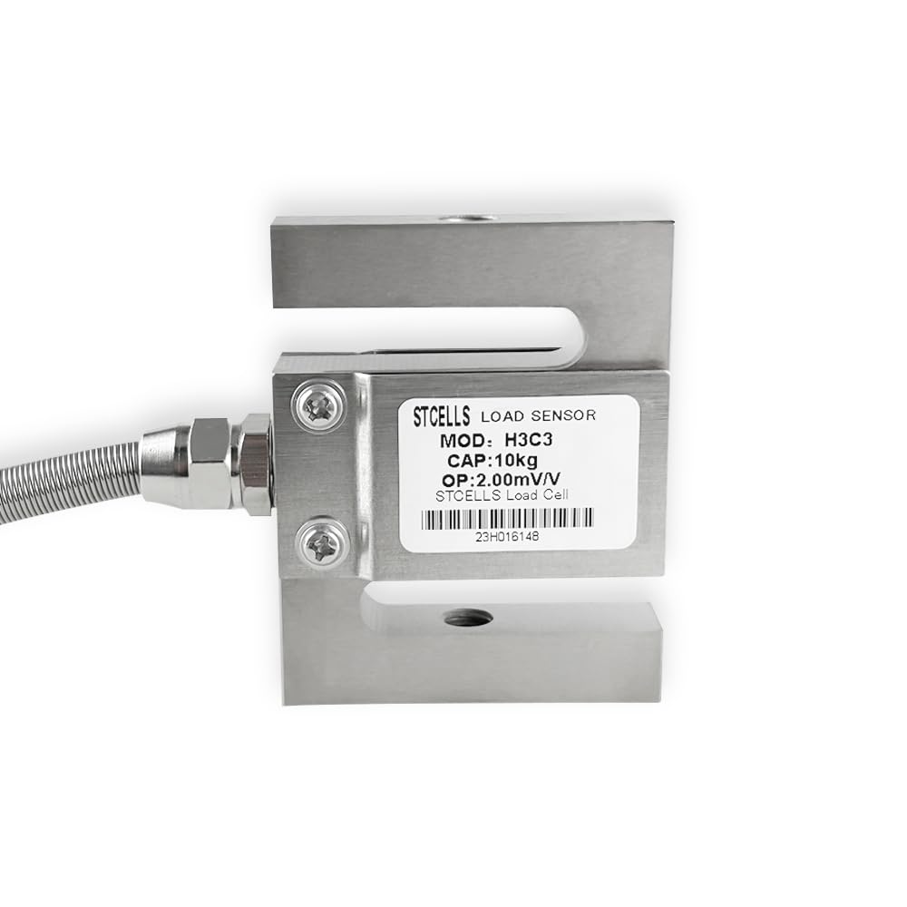 STCELLS S Type Pressure Sensor, Portable S Type Beam Load Cell Weighting Sensor for Hopper Weight High Pressure Tension Weighing(M8,50kg)