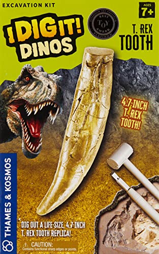 Thames & Kosmos I Dig It Dinos - T. Rex Tooth Excavation | Science Kit | Dinosaur Toy | Excavate A Giant Tyrannosaurus Rex Dinosaur Tooth | Oppenheim Toy Portfolio Platinum Award Winner