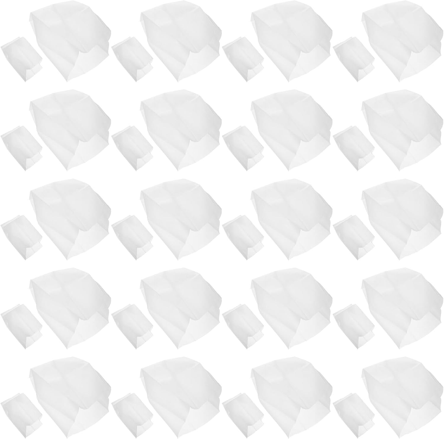 200pcs Non-Woven Seedling Grow Bags Breathable Felt Fabric Plant Containers for Vegetables and Flowers, 8x10cm and 20x20cm Nursery Pouches for Garden Planting and Indoor Outdoor